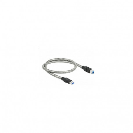 "Delock USB 5 Gbps Kabel Typ-A Stecker zu Typ-B Stecker mit Metallmantel 0,5 m"