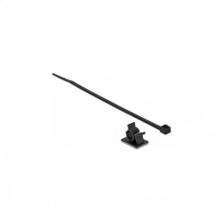 Kaabliklambrid 25 x 18mm koos kaablisidemetega L 200 x B 3,6mm, must