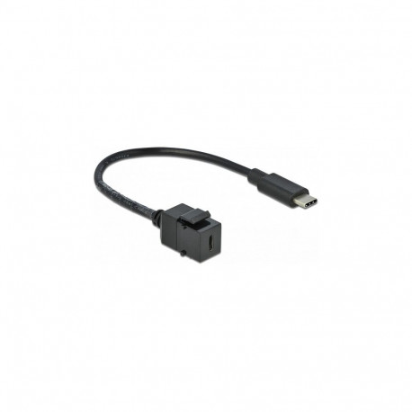 "Keystone Modul USB 5 Gbps Type-C™ Buchse zu USB Type-C™ Stecker mit Kabel 25 cm"