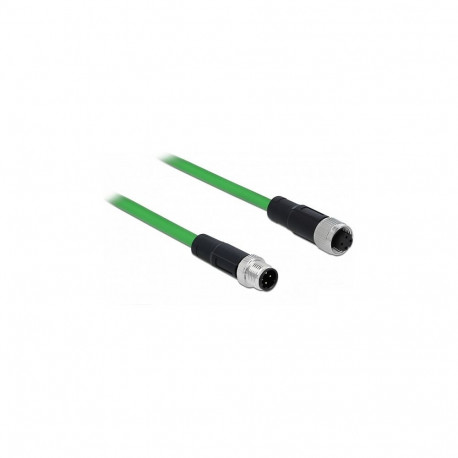"Delock Netzwerkkabel M12 4 Pin D-kodiert Stecker zu Buchse TPU 5 m"