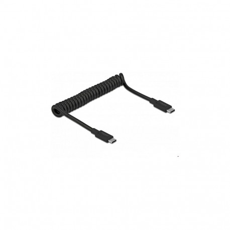 Delock USB 10 Gbps spiraalkaabel USB Type-C - USB Type-C PD 3 A E-Marker