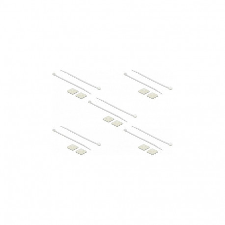 Delock kinnitusalus 25 x 25 mm koos kaablisidemega L 150 x B 3,6 mm valge