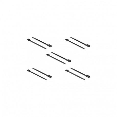 Delock topeltpeaga kaablisidemed L 190 x B 9 mm mustad 10 tk