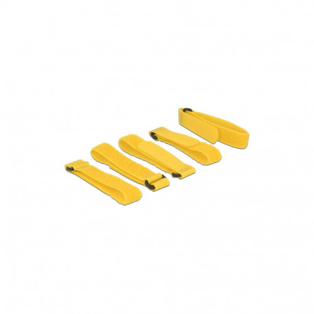 Takjakinnitusega kaablisidemed L 300mm x B 20mm 5 tk aasaga, kollased
