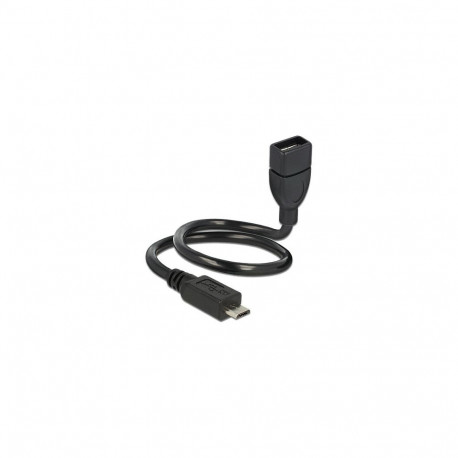"Delock Kabel USB 2.0 Micro-B Stecker > USB 2.0 Typ-A Buchse OTG ShapeCable 0,35 m"