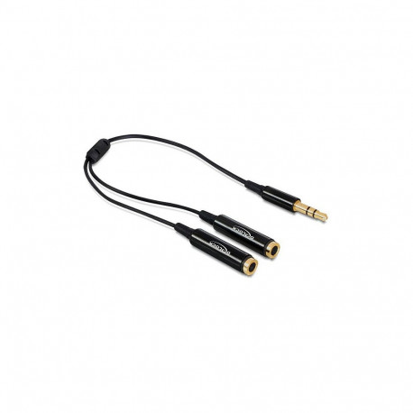 Audiojaoturikaabel 3,5mm 3 kontaktiga pistik > 2 × 3,5mm 3 kontaktiga pesa, 25cm