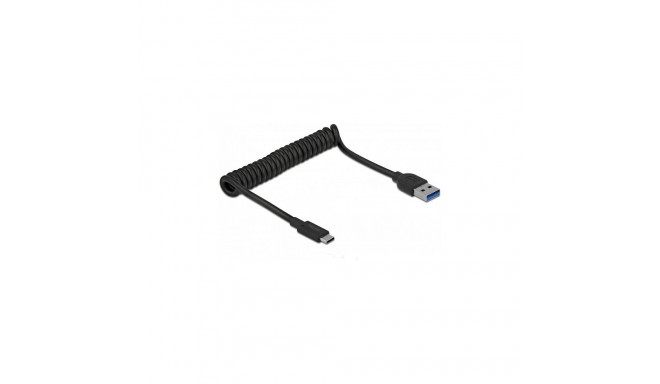 Delock USB 10 Gbps spiraalkaabel Type-A pistik - USB Type-C™ pistik