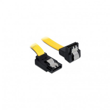 "Delock SATA 6 Gb/s Kabel oben gewinkelt auf unten gewinkelt 30 cm gelb"