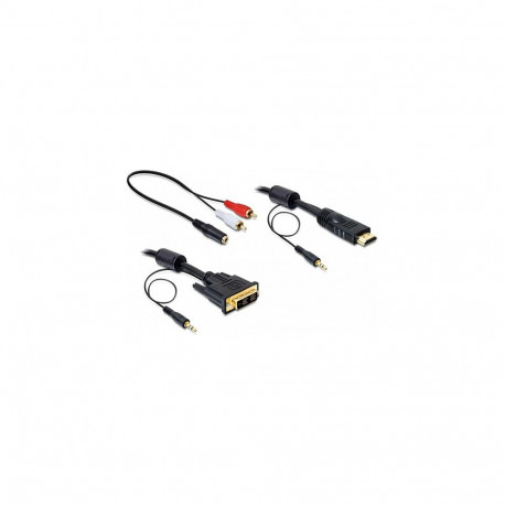DVI–HDMI-kaabel + heli, pistik-pistik, 2m