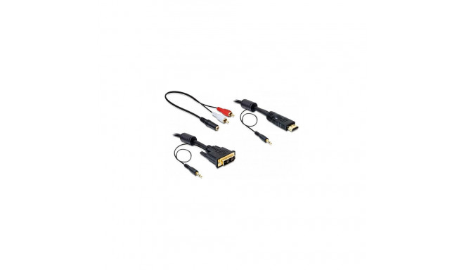 Delock DVI - HDMI + heli kaabel 2 m