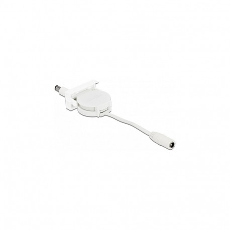 Delock Easy 45 Modul valge väljakeritav toitekaabel DC 5,5 x 2,1 mm pesa / pistik
