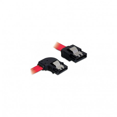 Delock SATA 3 Gb/s kaabel sirge ja vasakule nurgaga 50 cm punane