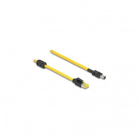 "Delock Mini I/O 8 Pin D-Form Typ 2 Stecker zu RJ45 Stecker Cat.6 Kabel 5 m gelb"
