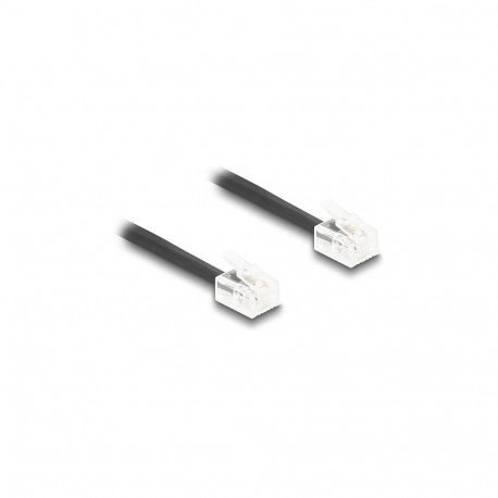 "Delock Telefonkabel / Spiralkabel RJ11 Stecker zu RJ11 Stecker schwarz 5 m"