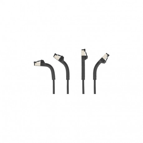 "Delock RJ45 Slim Netzwerkkabel Cat.6A U/FTP winkelbar schwarz 0,25 m"
