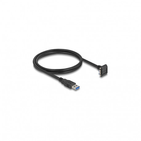 "USB 5 Gbps Kabel USB Typ-A Stecker gerade zu USB Micro-B Stecker 90° nach unten gewinkelt mit Schra
