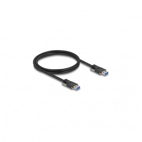 "Delock USB 5 Gbps Kabel Typ-A Stecker zu Typ-A Stecker mit Schraubenabstand 19 mm 1 m schwarz"