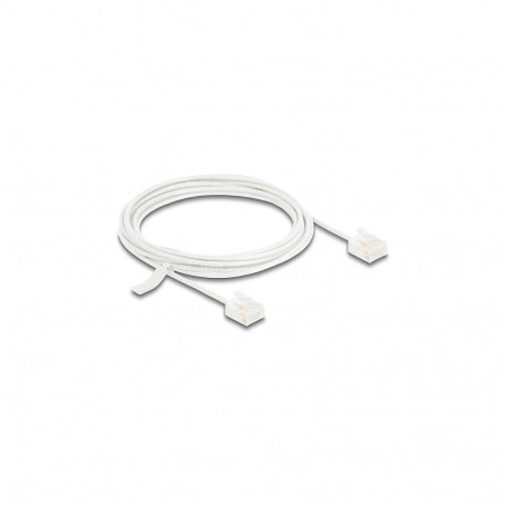 "Delock RJ45 Netzwerkkabel Cat.6 UTP Ultra Slim 3 m weiß mit kurzen Steckern"