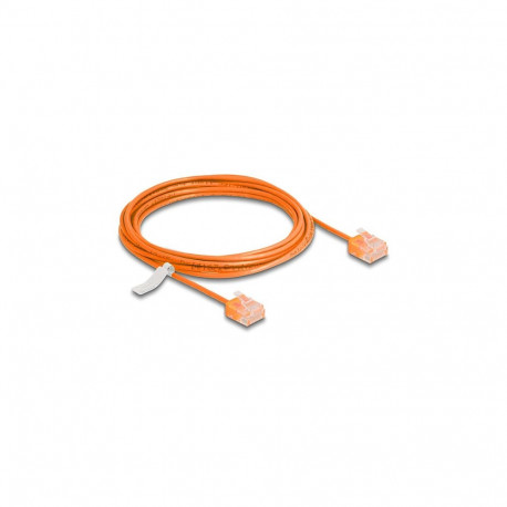 Delock RJ45 võrgukaabel Cat.6 UTP Ultra Slim 3 m oranž lühikeste pistikutega