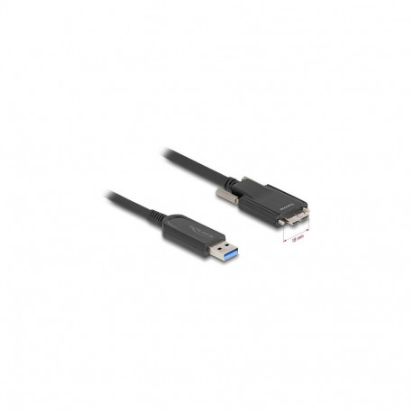 "Aktives Optisches Kabel USB 10 Gbps Typ-A Stecker zu Typ Micro-B Stecker mit Schrauben 10 m"