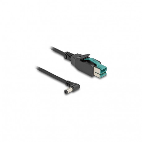 "Delock PoweredUSB Kabel Stecker 12 V zu DC 5,5 x 2,5 mm Stecker gewinkelt 2 m"