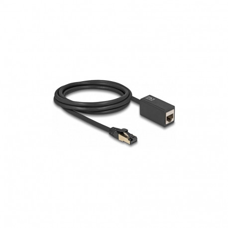 "Delock Netzwerk Verlängerungskabel RJ45 Stecker zu RJ45 Buchse Cat.8.1 S/FTP 2 m schwarz"