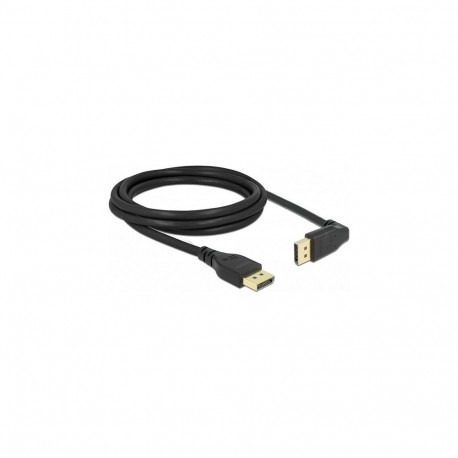 Delock DisplayPort kaabel sirge ja 90° ülespoole nurgaga pistikuga 8K 60 Hz 2 m ilma lukustusfunktsi