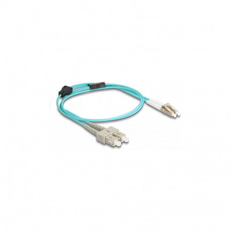"Delock LWL Kabel mit Metallarmierung LC Duplex zu SC Duplex Multimode OM3 1 m"