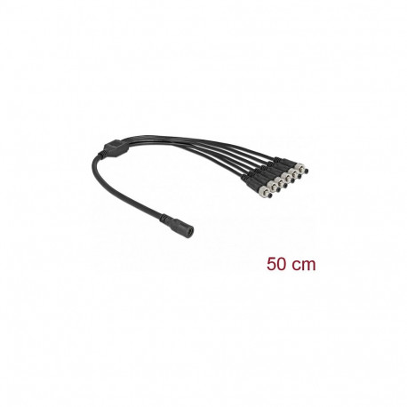 Delock DC hargnemiskaabel 5,5 x 2,1 mm 1 x pesa kuni 6 x pistikut, kruvitav