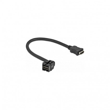 "Keystone Modul HDMI Buchse 250° > HDMI Buchse mit Kabel schwarz"