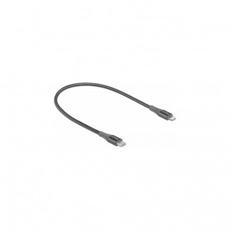 "Delock Daten- und Ladekabel USB Type-C™ zu Lightning™ für iPhone™, iPad™ und iPod™ grau 0,5 m MFi"