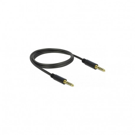 "Delock Klinkenkabel 4,4 mm 5 Pin Stecker zu Stecker 1 m schwarz"