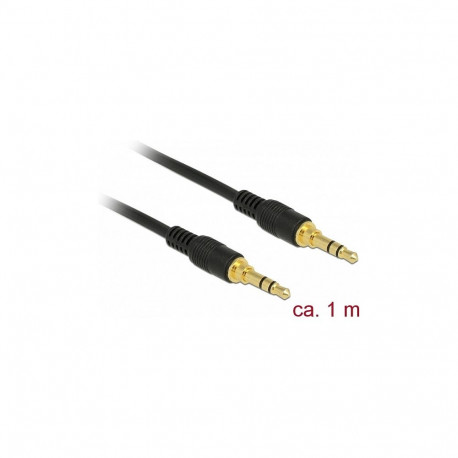 Delock 3,5 mm 3 Pin helikaabel pistik-pistik 1 m must