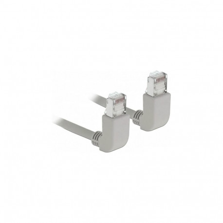 "Delock Netzwerkkabel RJ45 Cat.6A S/FTP oben / oben gewinkelt 0,5 m"