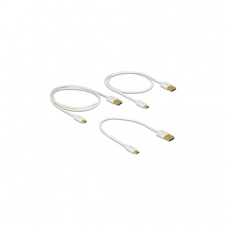 "Delock Daten- und Schnellladekabel USB 2.0 Typ-A Stecker > USB 2.0 Typ Micro-B Stecker 3 Stück Set 