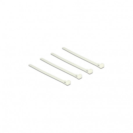 Delock avatavad valged kaablisidemed L 150 x B 7,5 mm, 100 tükki