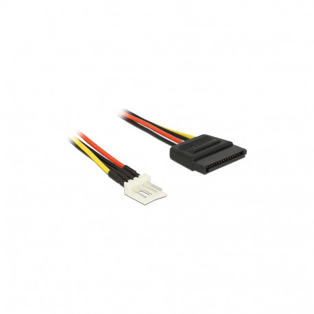 "Delock Stromkabel SATA 15 Pin Buchse > 4 Pin Floppy Stecker 24 cm"