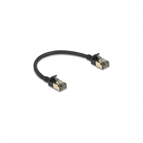 Delock RJ45 võrgukaabel Cat.8.1 F/FTP Slim Pro 0,25 m must