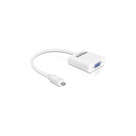 "Delock Adapter HDMI-micro D Stecker > VGA Buchse weiß"