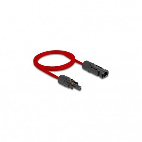 "Delock DL4 Solar Flachbandkabel Stecker zu Buchse 1 m rot"