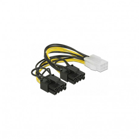 Delock PCI Express toitekaabel 6-pin pesa > 2 x 8-pin pistik 15 cm