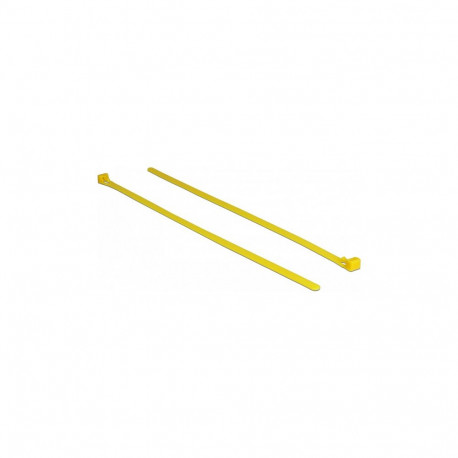 "Delock Kabelbinder wiederverwendbar hitzebeständig L 300 x B 7,6 mm 100 Stück gelb"