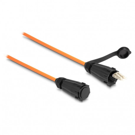 "Delock LWL Kabel LC Duplex zu LC Duplex mit Verschlusskappe Multimode OM2 IP68 staub- und wasserdic