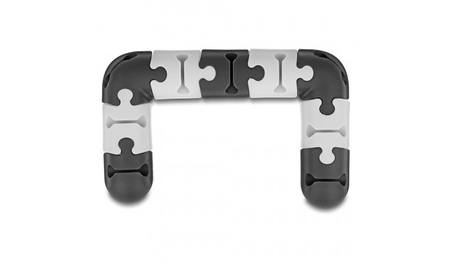 "Delock Kabelhalter selbstklebend modular Set 9 Stück schwarz / grau"