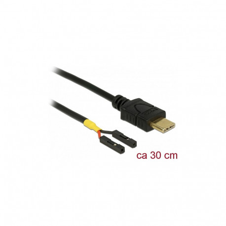 "Delock Kabel USB Type-C™ Stecker > 2 x Pfostenbuchse einzeln Strom 30 cm"