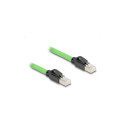 Delock RJ45 võrgukaabel Cat.6A SF/UTP kaabliketisõbralik PUR (TPU) 1 m roheline