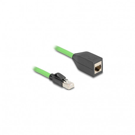 Delock RJ45 Cat.6A võrgu pikenduskaabel isane-emane SF/UTP kaablikettidele sobiv PUR (TPU) 1 m rohel