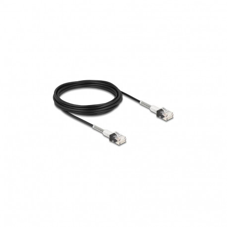 "Delock RJ45 Netzwerkkabel mit doppeltem Knickschutz Cat.6A UTP Slim 5 m schwarz"