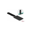 "Delock Mini Klett-Kabelhalter L 90 mm x B 24 mm selbstklebend 10 Stück schwarz"