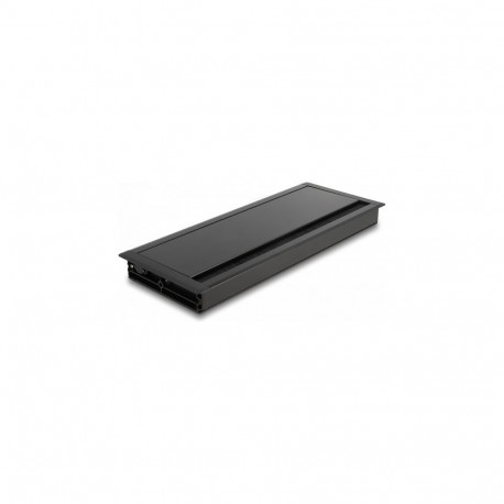"Delock Kabeldurchführung für Tischeinbau mit Bürste 300 x 120 x 28 mm schwarz"